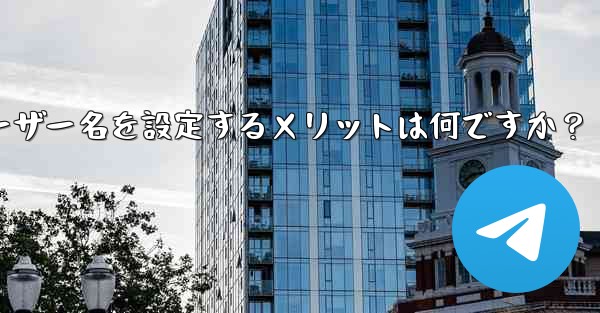 Telegram でユーザー名を設定するメリットは何ですか？