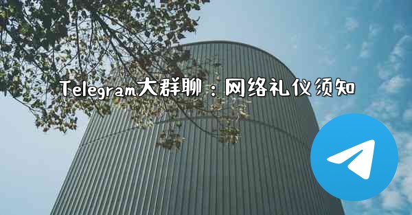 Telegram大群聊：网络礼仪须知