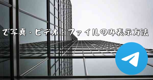 Telegramチャットで写真・ビデオ・ファイルのみ表示方法