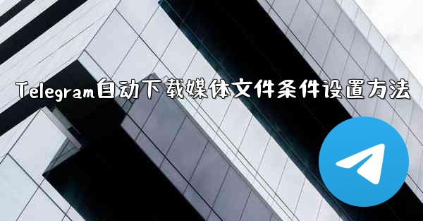 Telegram自动下载媒体文件条件设置方法