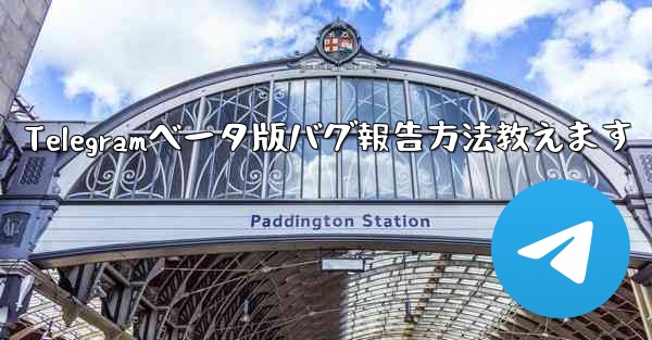 Telegramベータ版バグ報告方法教えます