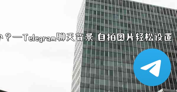 自分の写真を Telegram チャットの背景として使用できますか？—Telegram聊天背景 自拍图片轻松设置
