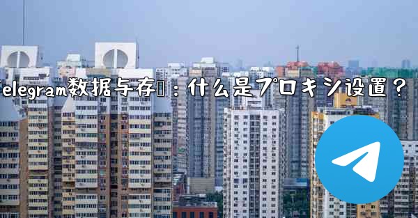 Telegram のデータとストレージ設定の「プロキシ」とは何ですか？,Telegram数据与存储：什么是プロキシ设置？