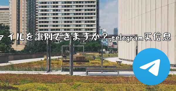 Telegram ボットはユーザーが送信したファイルを識別できますか？,telegram买信息