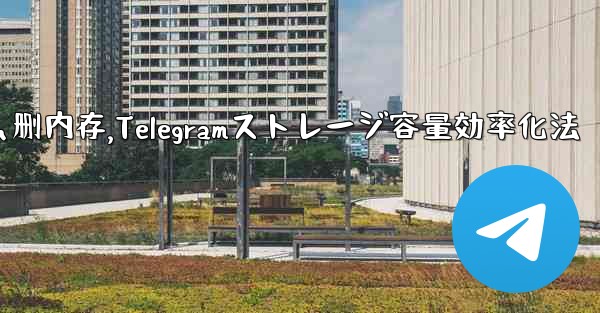 telegram怎么删内存,Telegramストレージ容量効率化法