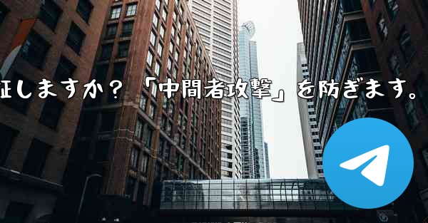 Telegram は秘密のチャット パーティーの暗号化キーをどのように検証しますか？ 「中間者攻撃」を防ぎます。