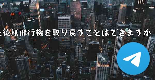 ログアウトした後紙飛行機を取り戻すことはできますか
