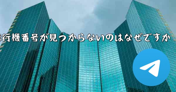 飛行機番号が見つからないのはなぜですか
