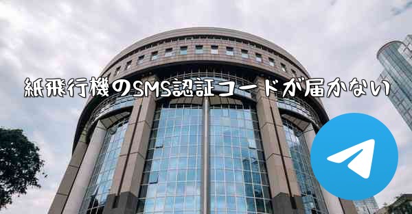 紙飛行機のSMS認証コードが届かない