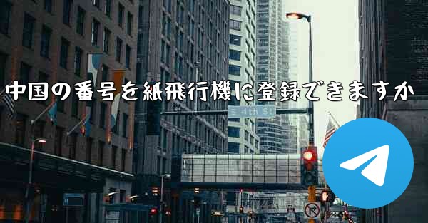 中国の番号を紙飛行機に登録できますか