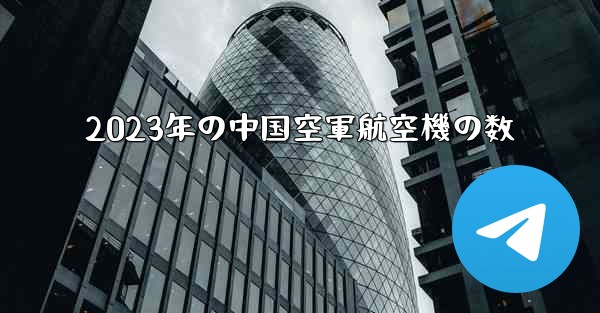 2023年の中国空軍航空機の数