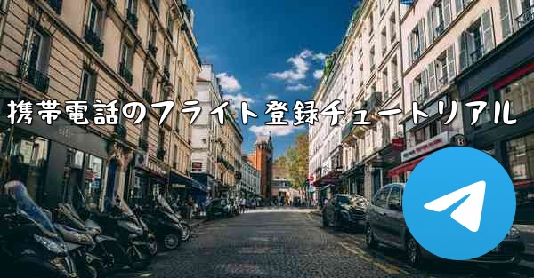 Apple 携帯電話のフライト登録チュートリアル