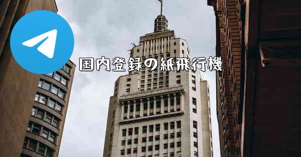 国内登録の紙飛行機