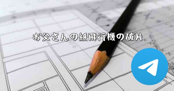 お父さんの紙飛行機の破片