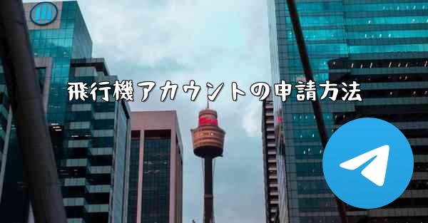 飛行機アカウントの申請方法