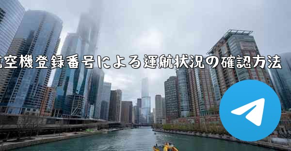 航空機登録番号による運航状況の確認方法