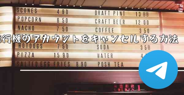 飛行機のアカウントをキャンセルする方法