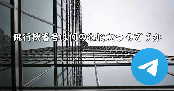 飛行機番号は何の役に立つのですか