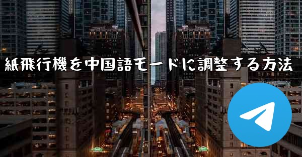 紙飛行機を中国語モードに調整する方法