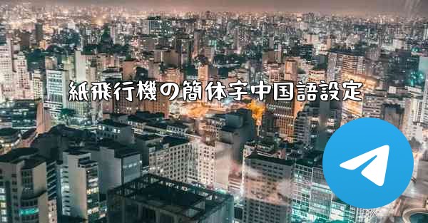 紙飛行機の簡体字中国語設定