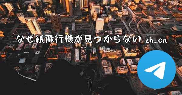 なぜ紙飛行機が見つからない zh_cn