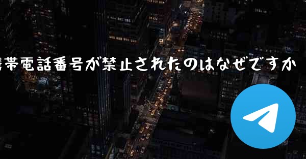 Paper Plane の携帯電話番号が禁止されたのはなぜですか