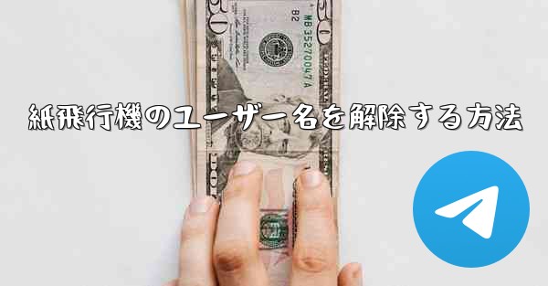紙飛行機のユーザー名を解除する方法