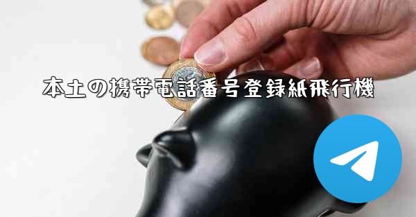 本土の携帯電話番号登録紙飛行機