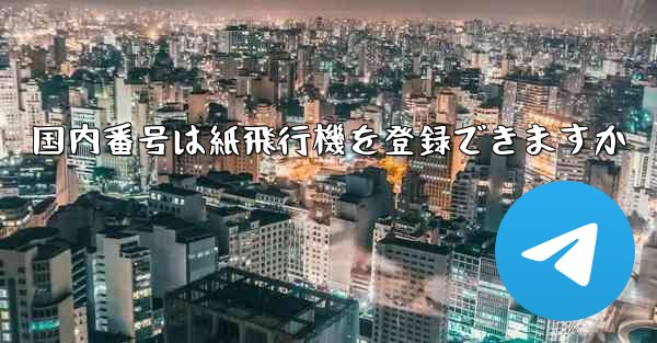 国内番号は紙飛行機を登録できますか