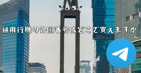 紙飛行機の外国番号はどこで買えますか