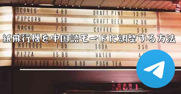 紙飛行機を中国語モードに調整する方法