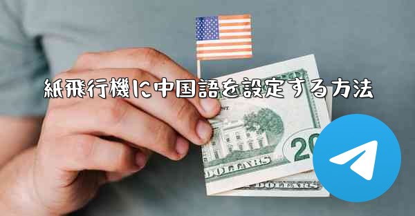 紙飛行機に中国語を設定する方法