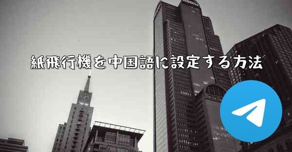 紙飛行機を中国語に設定する方法