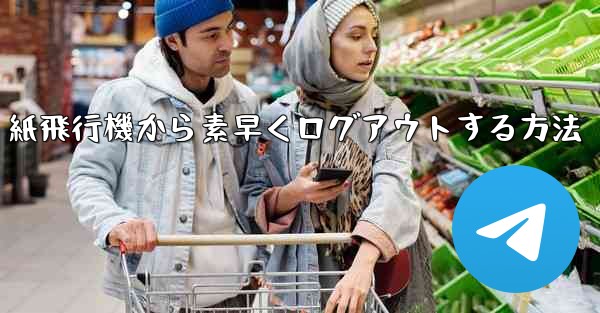 紙飛行機から素早くログアウトする方法