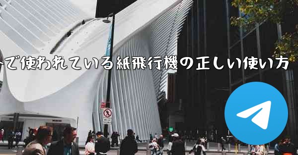 海外で使われている紙飛行機の正しい使い方