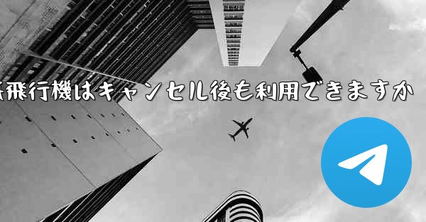 紙飛行機はキャンセル後も利用できますか