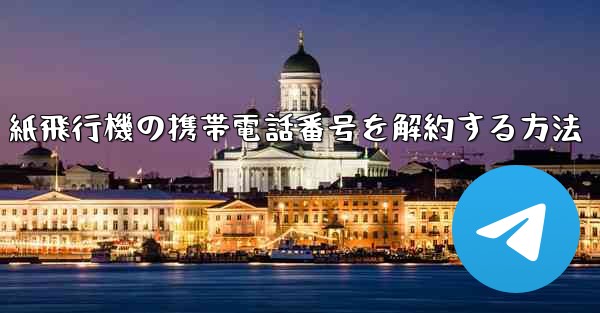 紙飛行機の携帯電話番号を解約する方法