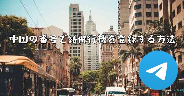 中国の番号で紙飛行機を登録する方法