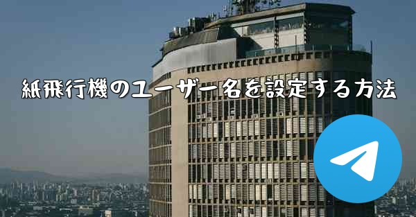 紙飛行機のユーザー名を設定する方法