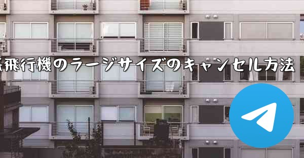 紙飛行機のラージサイズのキャンセル方法