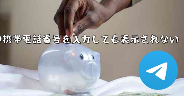 紙飛行機の携帯電話番号を入力しても表示されない