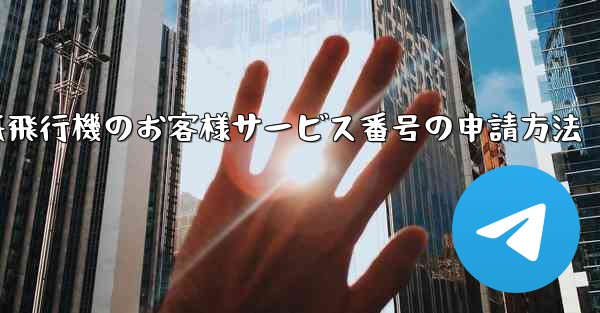 紙飛行機のお客様サービス番号の申請方法