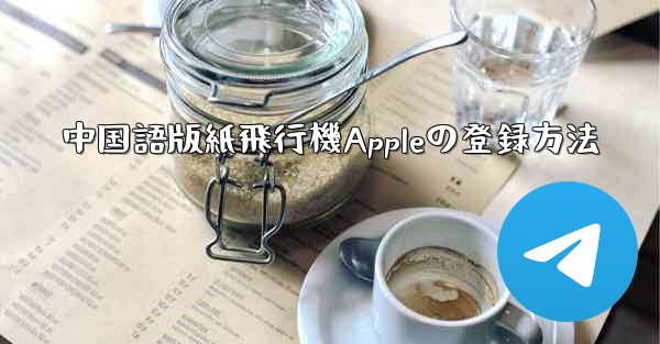 中国語版紙飛行機Appleの登録方法