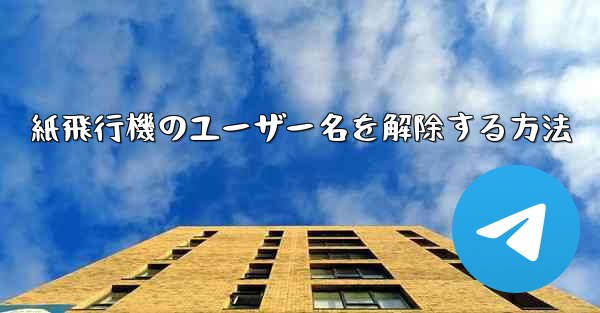 紙飛行機のユーザー名を解除する方法