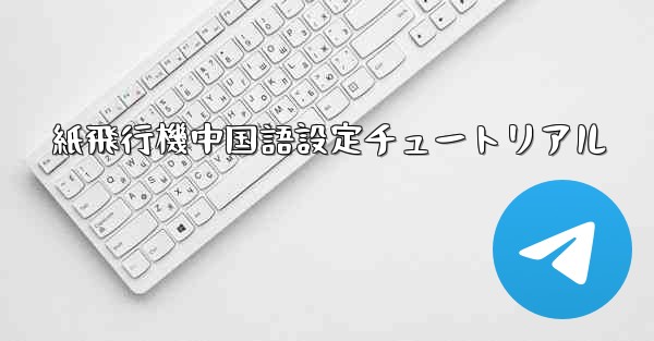 紙飛行機中国語設定チュートリアル