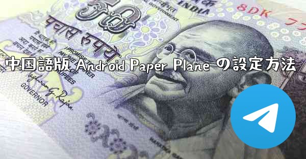 中国語版 Android Paper Plane の設定方法