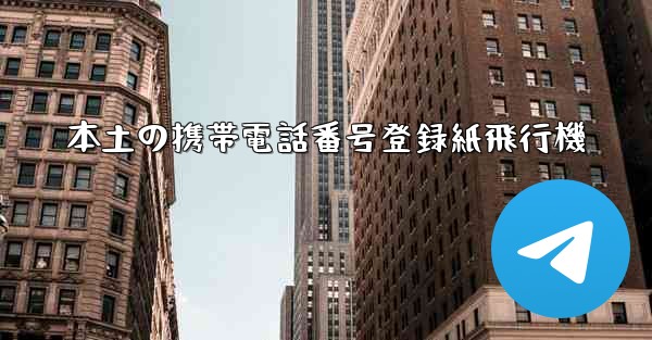 本土の携帯電話番号登録紙飛行機