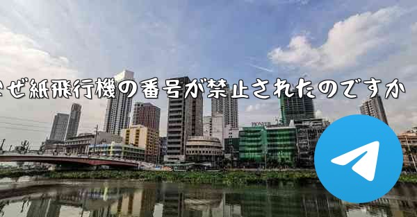 なぜ紙飛行機の番号が禁止されたのですか