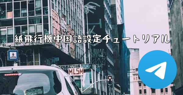 紙飛行機中国語設定チュートリアル