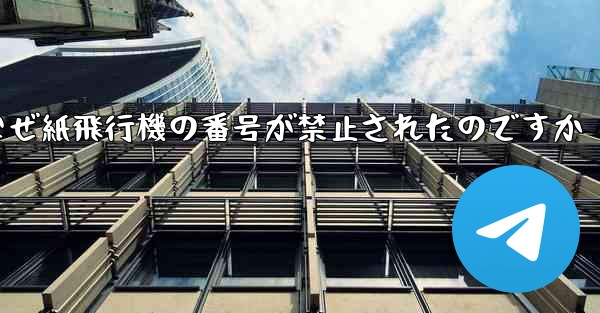 なぜ紙飛行機の番号が禁止されたのですか